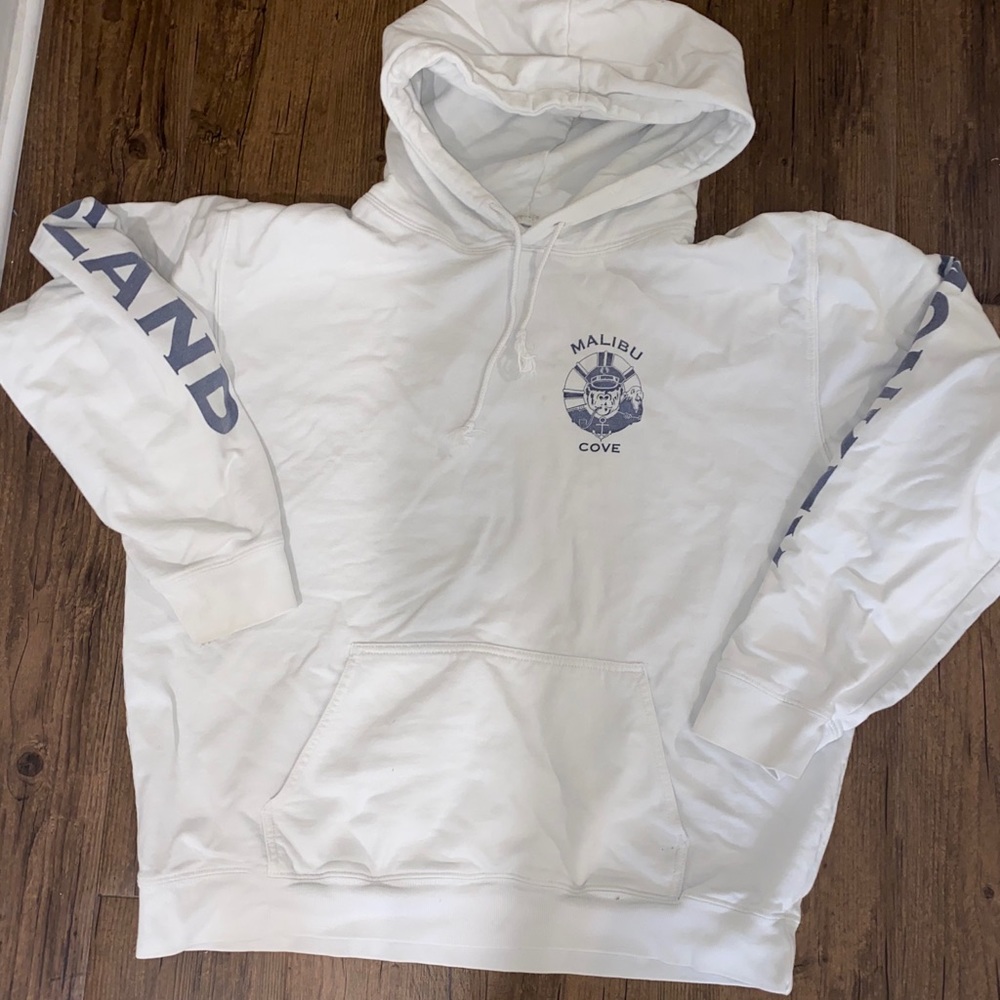 White oversized hoodie